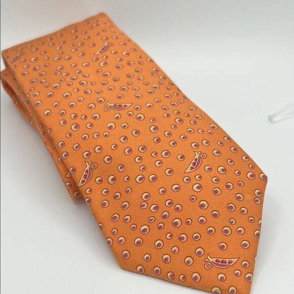 Hermes Peapod 100% silk tie - Picture 1 of 5